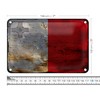 Vintage Malta Flagge | Blechschild | Nostalgie Deko | 18