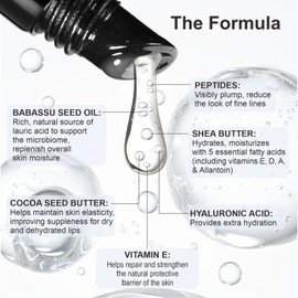 MARIA AYORA Deep Hydrating Lip Butter Balm | Plump & Nourish with Shea Butter, Vitamin E, Peptides & Hyaluronic Acid | Vegan, Non-Sticky, Anti-Aging Lip Treatment Care | 2-Pack (Clear-Unscented)