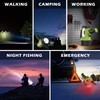 FORTO Rechargeable Spotlight Flashlight, 200000 Lumens Handheld Spotlight with Foldable