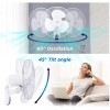ComfortZone Wall Mount Fan With Remote 16" Oscillating Quiet 3