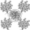 100pcs Christmas Silver Holly Berries Artificial Silver Berry ,Artificial Fruits