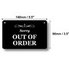 OriginDesigned Black 'Sorry OUT OF ORDER' Acrylic Sign, 5.5" x