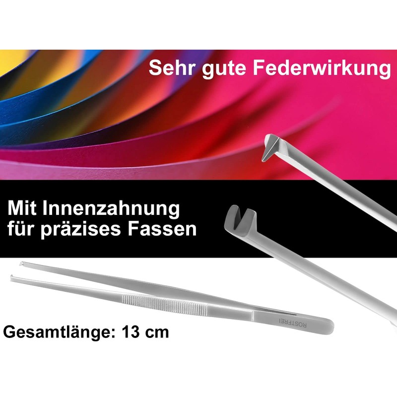 Professional Tweezers Straight 10.5 cm to 60 cm with Inner