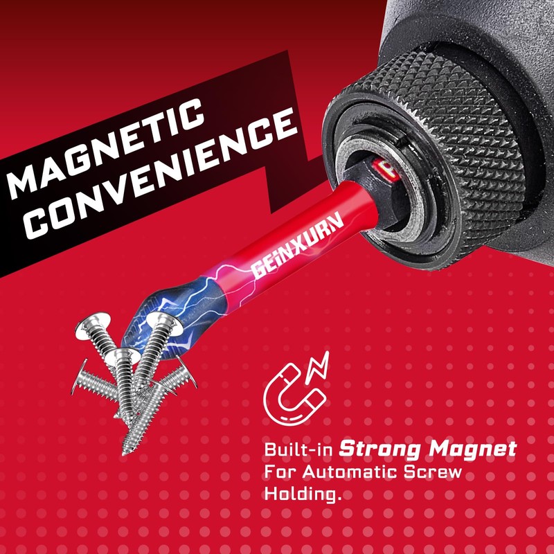 Geinxurn 30Pieces Magnetic #2 Phillips 2 in. Hex Anti-Slip Screwdriver