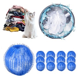 Pet Hair Remover for Laundry 12 PCS - Washing Machine Pet Hair Catcher Balls, Reusable to Remove Dog Cat Hair, Lint Fuzz, Save Time & Money