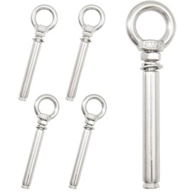 Ruidee Pack of 5 Stainless Steel Eye Bolts Anchor M8 x 100 mm Expansion Screw with Ring Extension Bolt Eye Bolt Expansion Screw for Concrete and Masonry Buildings (PZ-LS/M8 x 100 mm)