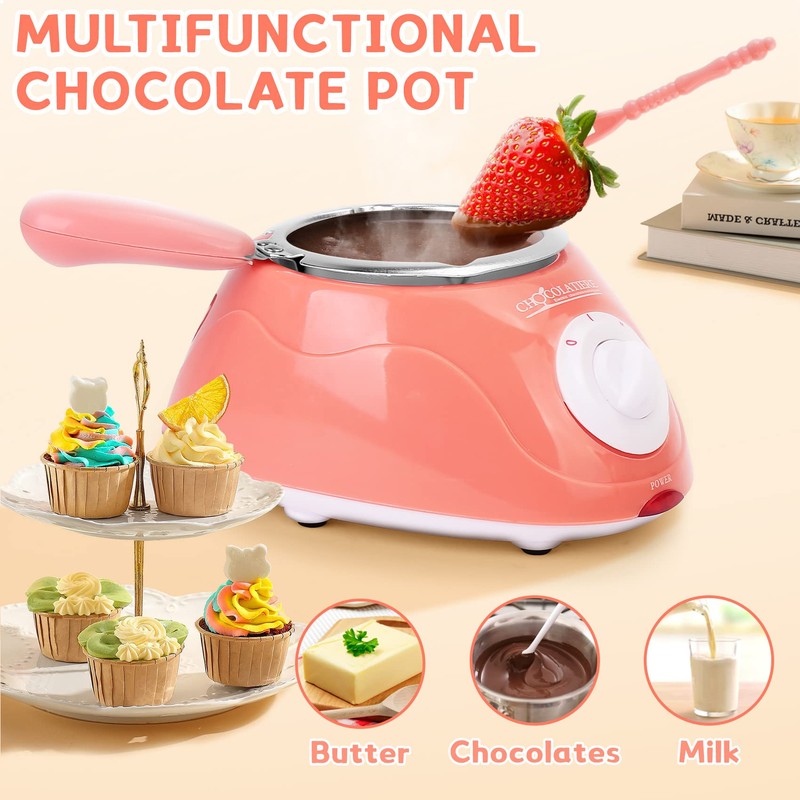 Chocolate Melting Pot, Electric Chocolate Melter Warmer Fondue Fountain Melting