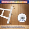 Outdoor handrail Wall Mount, Garage Railing with Polished White Finished,