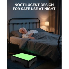 Adjustable Step Stool for Adults, Noctilucent Bed Step Stools, 600 LBS Capacity Safety Step Platform, Indoor and Outdoor Steps for Seniors, Non-Slip Stepping Stool Elderly Assistance at Night