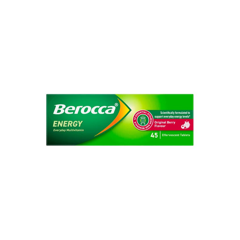 Berocca Energy Original Berry Effervescent Tablets 45 Pack