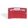 LEAS Small Men's and Women's wallet, Genuine Leather, red Mini-Edition''