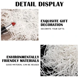 PEVOGON White Easter Grass Filler Paper Shreds for Easter Basket Gift Packaging Filling Egg Stuffer Party Supplies Decoration, 200G