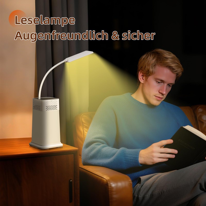 AGM LED Bedside Lamp, 1200 mAh Night Light with Bluetooth