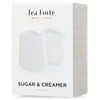 Tea Forte 2 Piece Mini Fine Porcelain White Sugar Dispenser