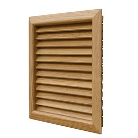 La Ventilazione LGES160QL Square Ventilation Grille Made of Lacquered Wood for Installation. Dimensions: 172 x 172 mm, Varnished Oak, 172x172 mm