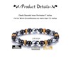 Jovivi Mens Crystal Healing Bracelet for Men,Tiger Eye Black Obsidian