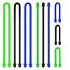 9Pcs Silicone Twist Ties, Steel-Core Rubber Twist Tie Set for