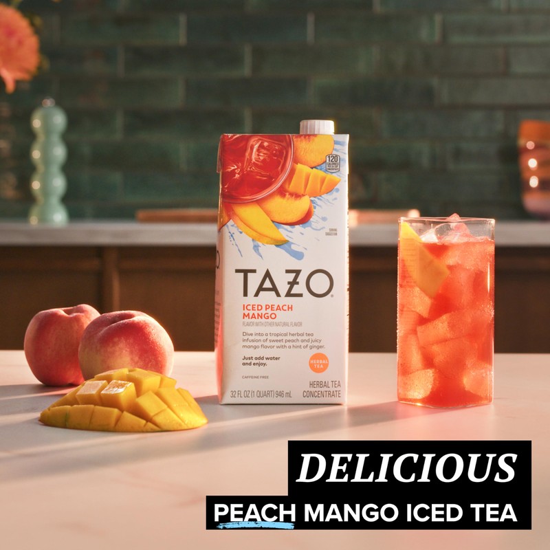 TAZO Tea Concentrate, Iced Peach Mango, & Iced Passion 32