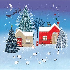 Pack of 5 Once Upon A Starry Night Christmas Cards Supporting Multiple Charities 457654