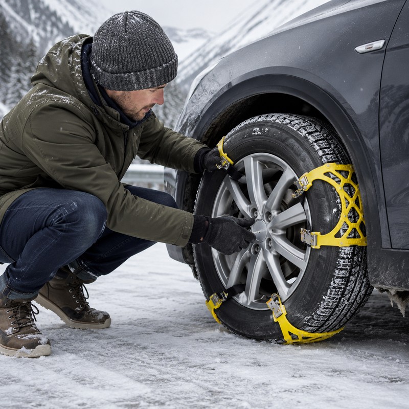 3-Piece Emergency Tire Traction Belts for Snow & Mud –