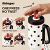 Sidagar 36oz Insulated Tumbler with Straw, Ceramic Water Bottle Travel