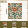 Magnetic Dishwasher Cover,Boho Ethnic Flower Reusable Dishwasher Magnetic Cover Decorative