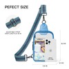 LATMAP Double Zipper Clear Bags Stadium Approved Crossbody Sling Bag