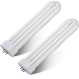 Bug Lights Bulbs for Outside Replacement Zapper Light Bulbs Insect Attracting Lamp with 4-pin Base, Ful15w Bl U Shaped Twin Tube Fluorescent UV Bulb for Outside 7.56 x 1.80 x 0.93 Inch(White,2 Pieces)