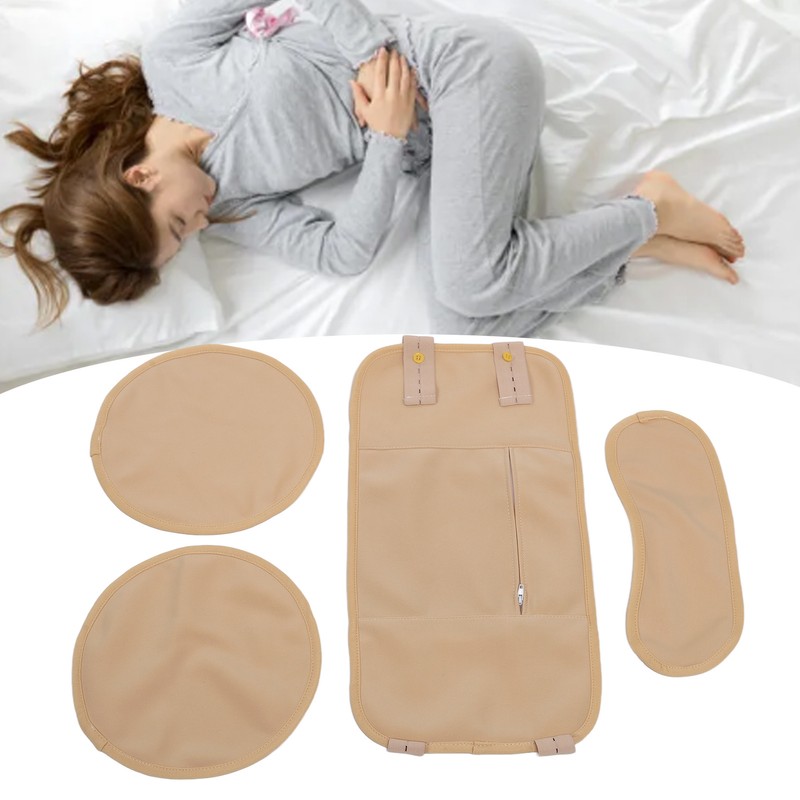 4pcs Castor Oil Packs Set Adjust Straps Prevent Leakage Washable