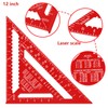 Beslands Rafter Square Carpenter Aluminum Measuring Layout Tool Triangle Ruler
