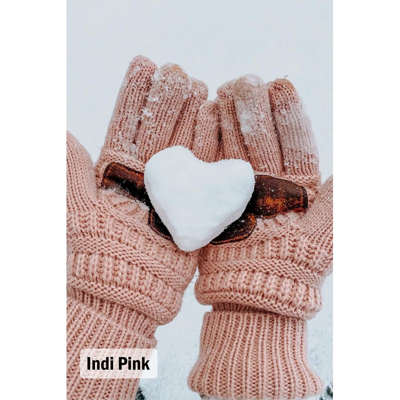 Funky Junque Guantes de punto cálido con forro de invierno