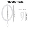 tonyg-p 20 Pack Metal Curtain Rings with Plastic Curtain Hooks,