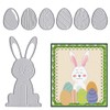 ALIBBON Easter Rabbit Egg Die Cuts for Card Making, 6