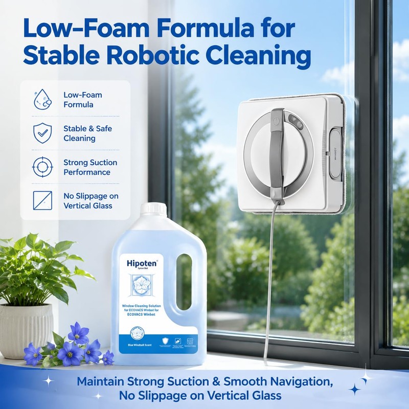 Hipoten 1L Window Cleaning Solution for ECOVACS Winbot W3/W2S/W2 PRO/W1/MINI