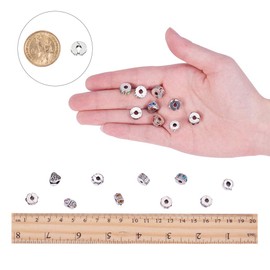 PH PandaHall 20 Pcs Clip Lock Bead Charms Large Hole Beads Clip on Beads with 20 Pcs Silicon Rubber Stopper O-Rings Fit European Style Bracelet for DIY Bracelet Jewelry Making