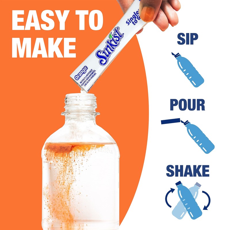 Sunkist Soda Variety Pack, Singles To Go Orange, Strawberry, Grape