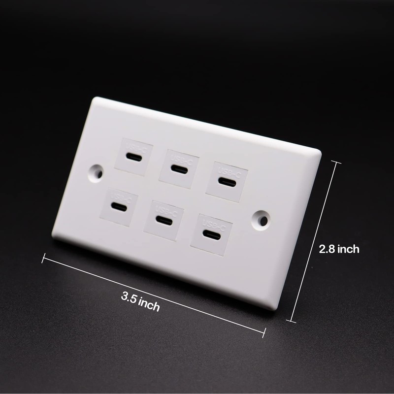 MOTONG 6Ports USB Type C Wall Power Charger Charing Outlet