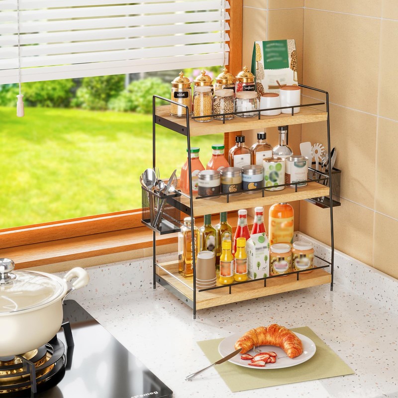 BSTSLL Bathroom Counter Organizer,Bathroom Countertop Organizer with Baskets,Vanity Organizers,Counter Shelf,Countertop