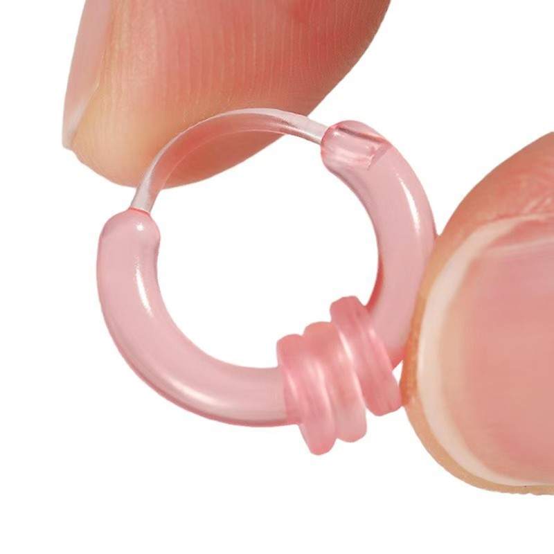 Anti-Allergy Unisex Plastic Hoop Ear Retainers & Nose Rings Set,