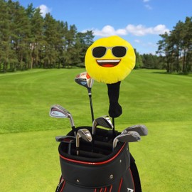 Emoji Unisex Sunglasses Novelty Golf Head Cover, Yellow by Emoji