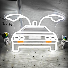 Vveikea Back To Future Neon Sign Future Car Neon Signs for Wall Decor Dimmable Led Signs for Bedroom Wall Light Up Sign for Bar Office Neon Gifts for Movie Fans