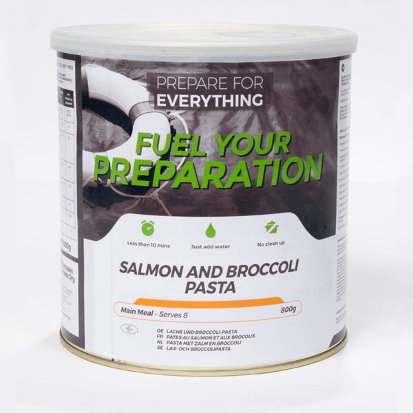 Fuel Your Preparation Salmon and Broccoli Pasta Tin Freeze dried