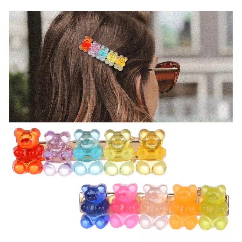 Universo en Linea Pasadores Broche Cabello Panditas Ositos De Goma