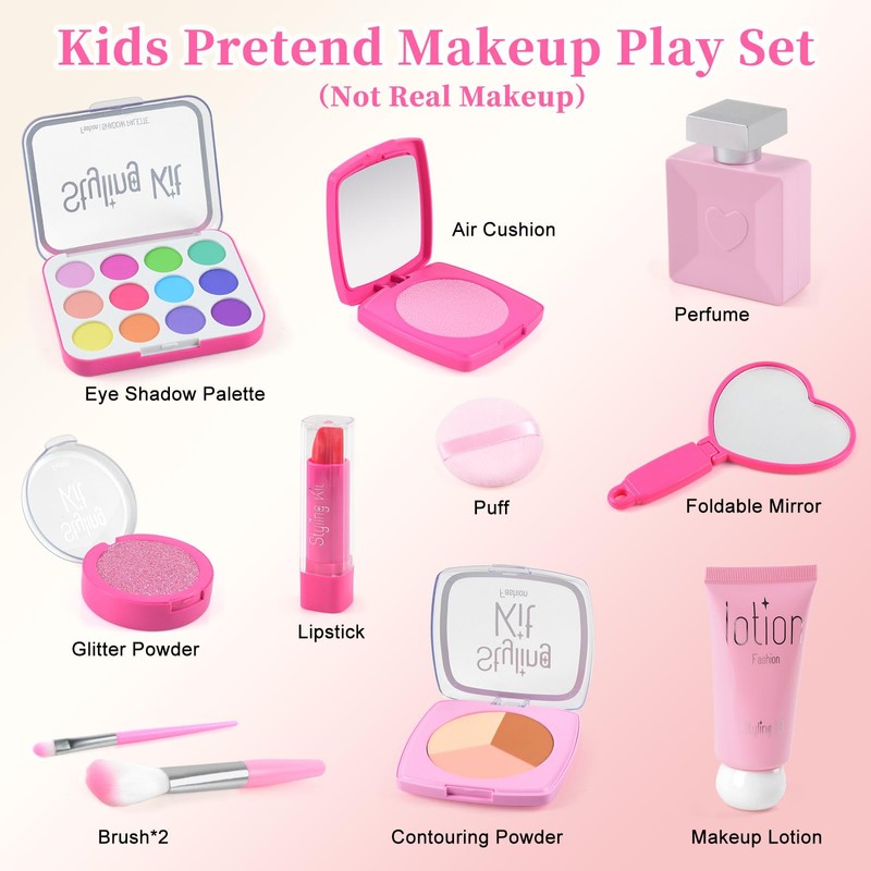 AUTOMP Kids Makeup Play Set, Pretend Makeup Toy with 11