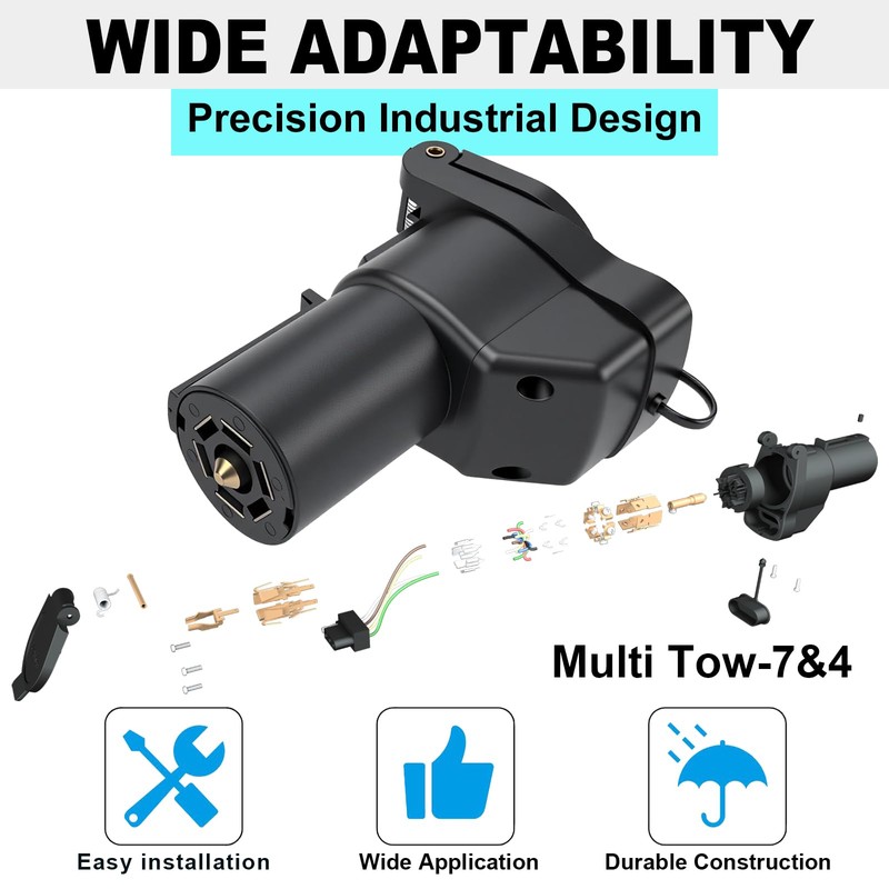 Multi Tow Trailer Adapter 7 Pin to 4 Pin Trailer