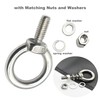 Floyutin Stainless M4 Eyebolt 0.39"(10mm) Long Male Ring Threaded Screw