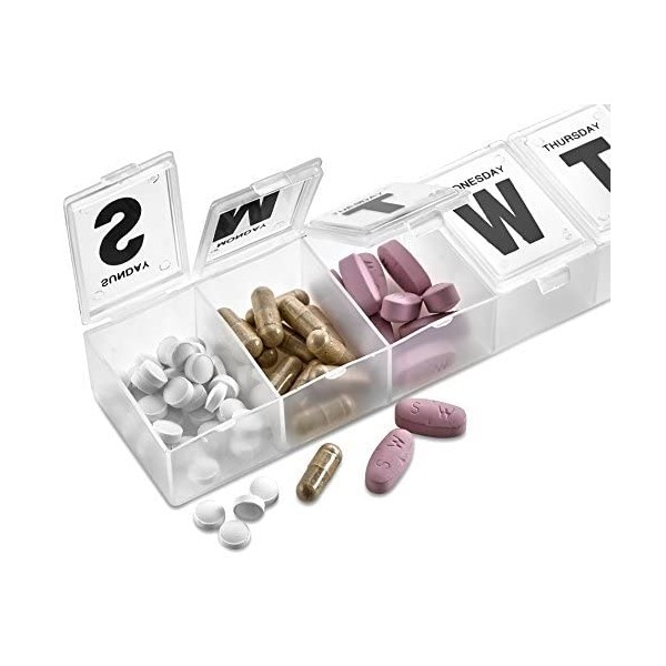 MEDca 7-Day Pill Organizer Weekly Pill Planner Pack of 2