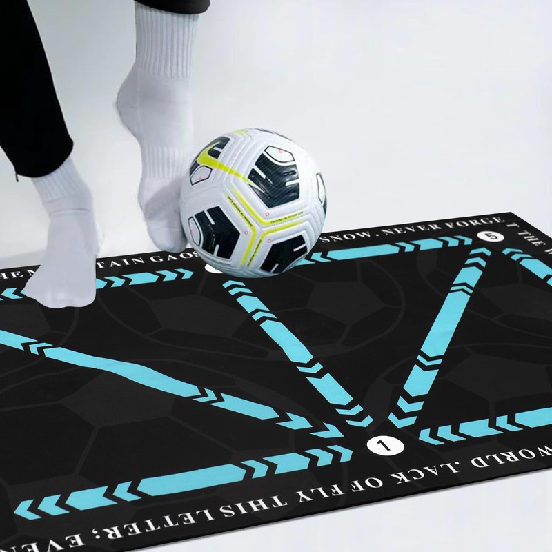 Yozexin Football Footstep Training Mat, Non-Slip Ball Control Training Mat,
