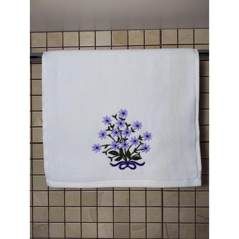 Generic Embroidered Terry Velour Fingertip Towel Set - Quick-Drying, Highly