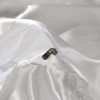 Fashion White Duvet Cover Set Double Size Silk Like Satin